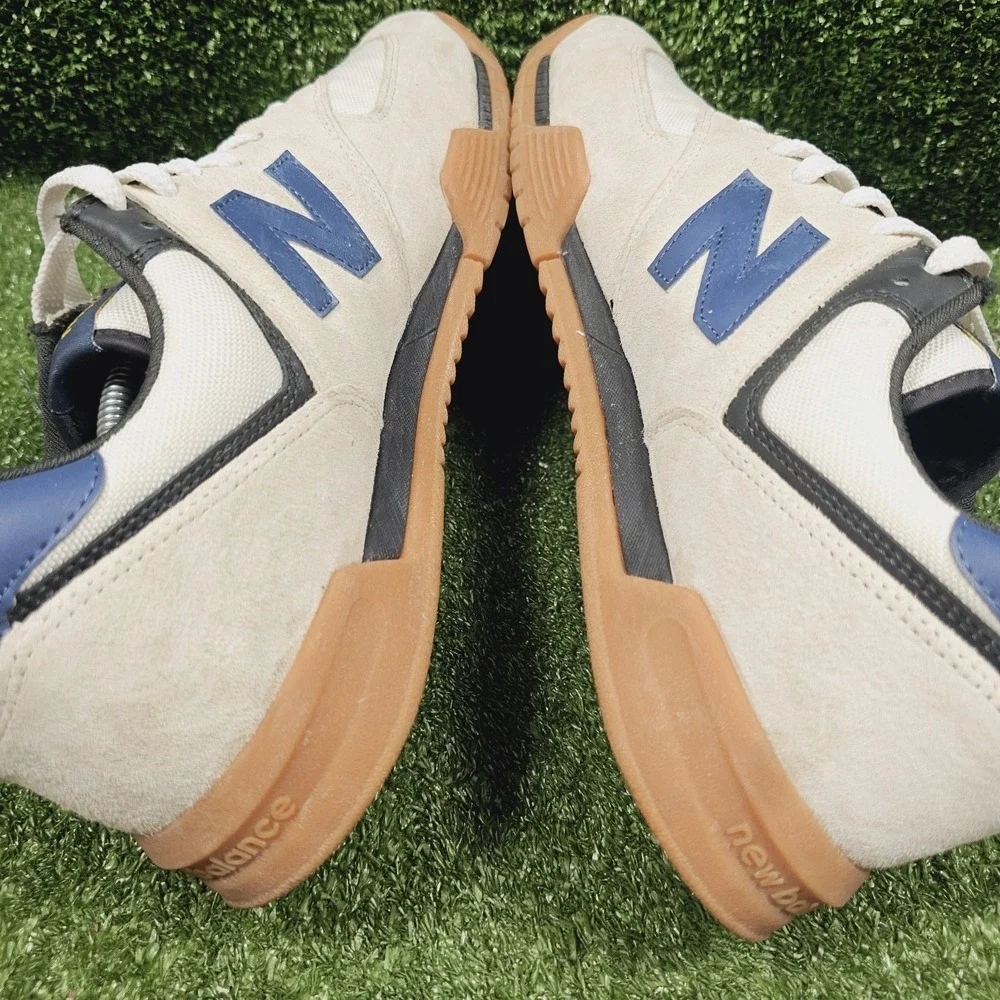 New Balance 574 Court Sea Salt Navy Athletic Casual Sneakers Mens Size 14